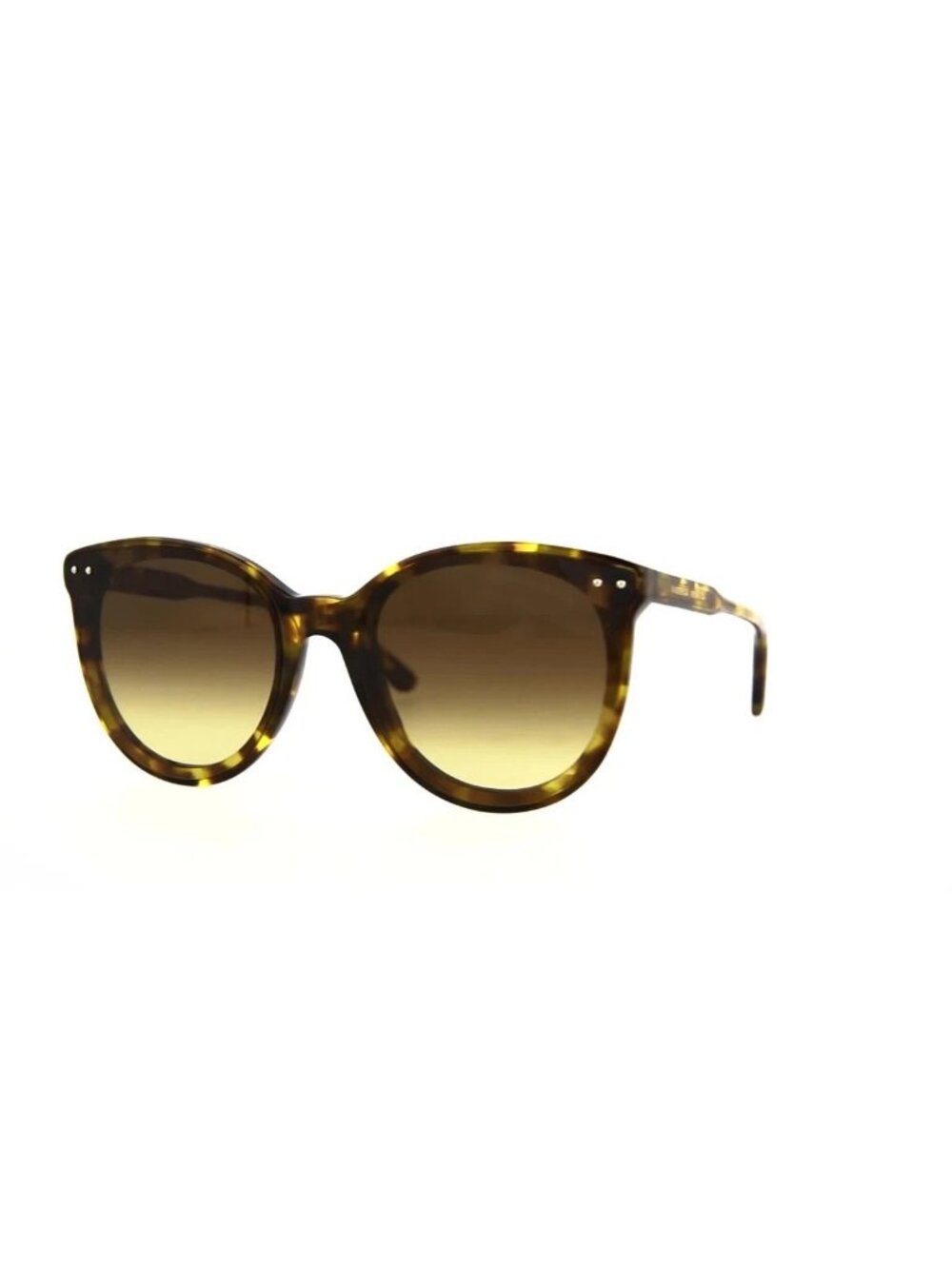 New Bottega Veneta Women's Sunglasses Round Oval Acetate Frame Havana Havana